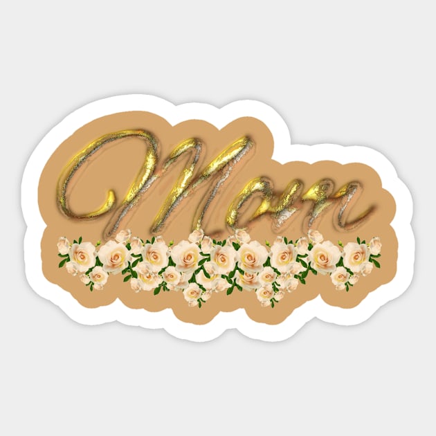 Mom roses Sticker by desingmari